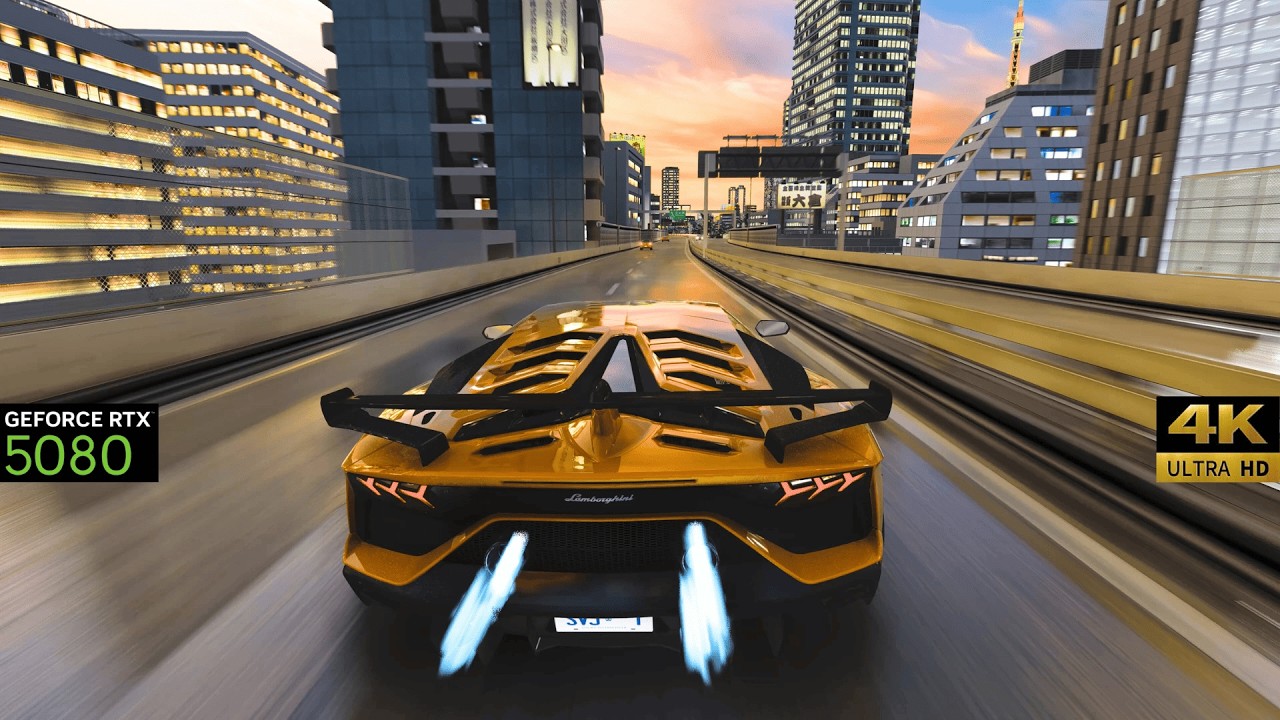 Lamborghini Aventador SVJ - V12 Scream on Tokyo Highway [4K60fps] Assetto Corsa Pure Sound 首都高