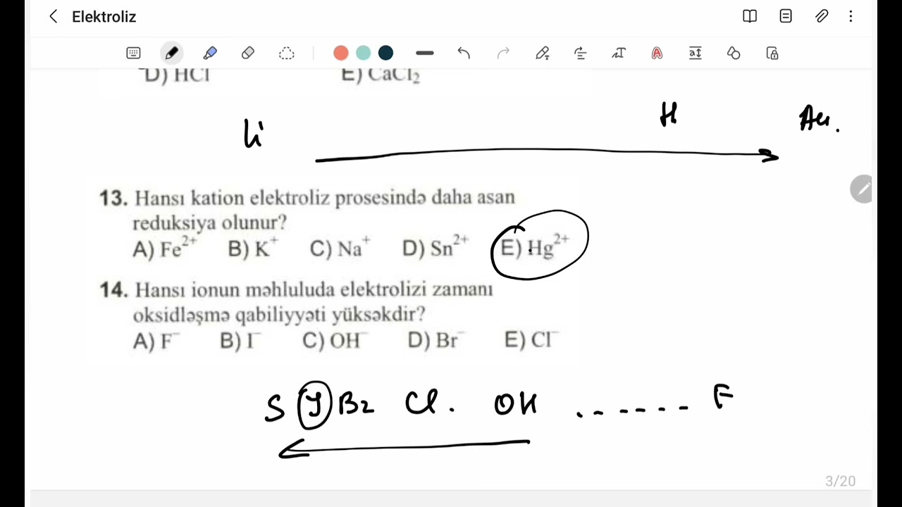 Toplu elektroliz Online hazırlıq whatsap 0706989981