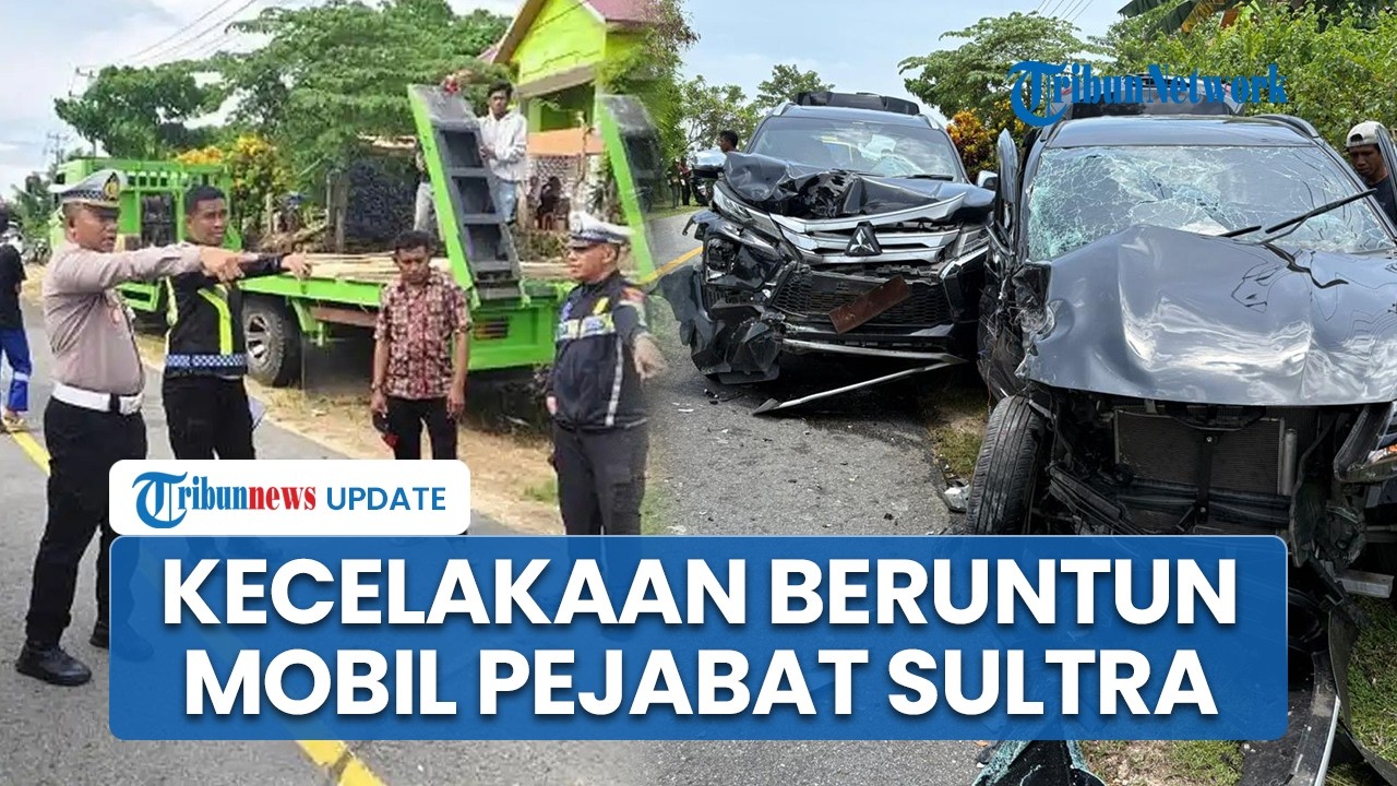 Kecelakaan Beruntun di Buton Melibatkan Mobil 2 Kepala Dinas Sultra hingga Ringsek, 4 Orang Terluka