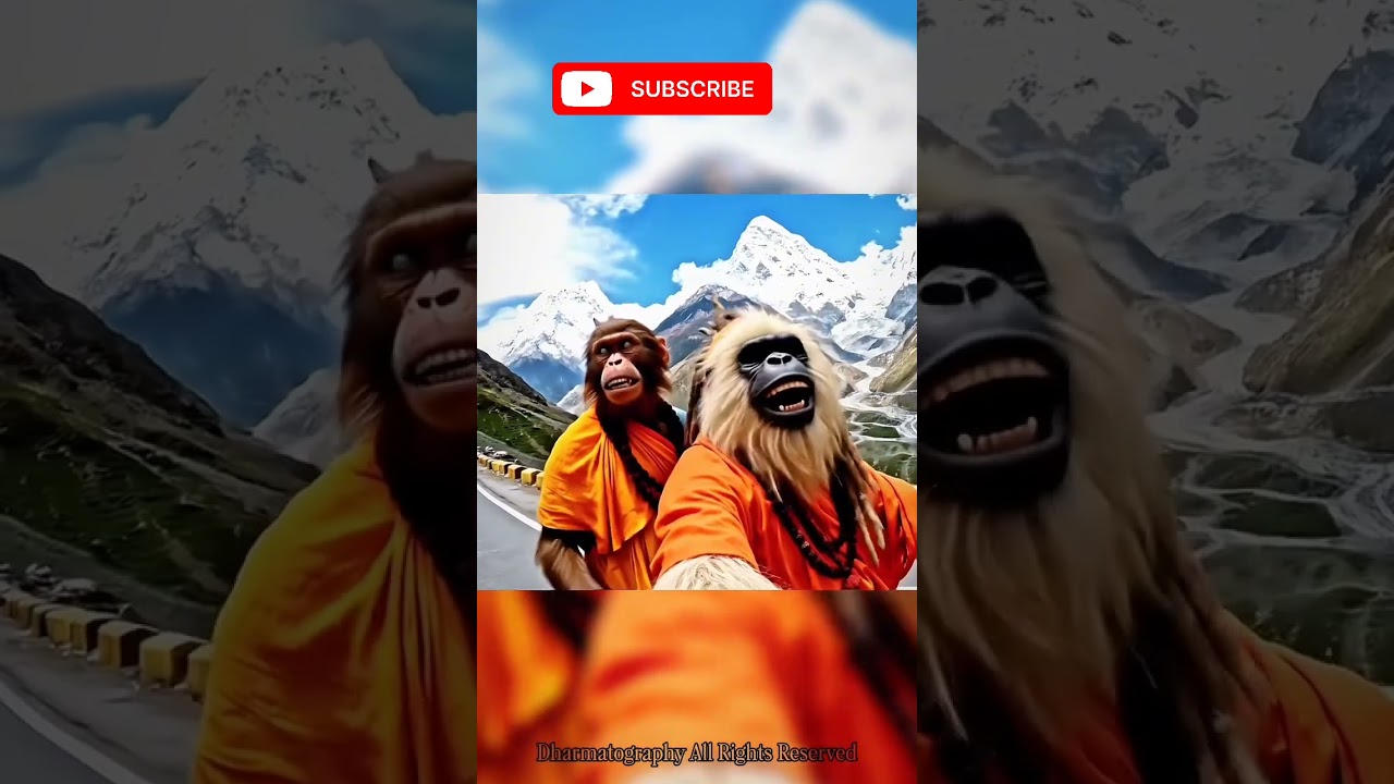 bike se Kedar nath jaate hue monkey