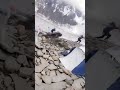 Boulder Nearly Cuts Mountaineer in Half