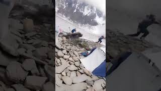 Boulder Nearly Cuts Mountaineer in Half