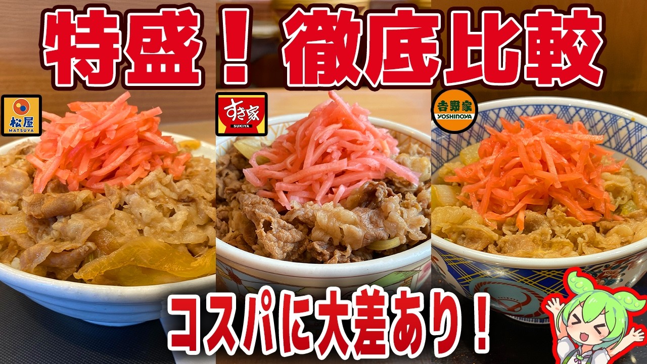 すき家で牛丼特盛はお得じゃない？並盛2個と特盛どっちがお得か実測し