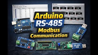 Arduino RS-485 Modbus Communication | Multi-Channel ADC via 74HC4067 to Modscan Software &amp; LabVIEW