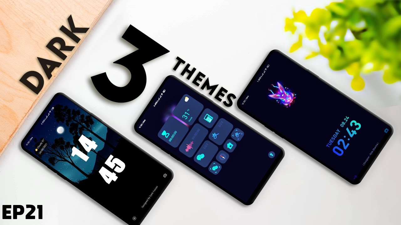 Top 3 Cool DARK Miui 12 VIP Themes | MIUI Theme Customisation | Control Centre MIUI 12.5 || Ep 21