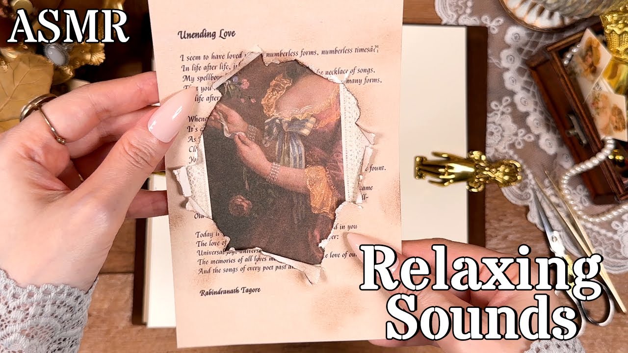 ASMR Relaxing Victorian Garden Collage | Paper Sounds for Journaling🕯️