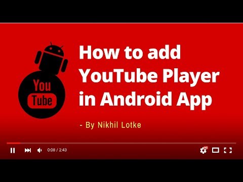 How To Add YouTube Player In Android App - YouTube Player API