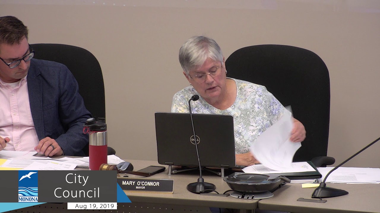 Monona City Council 8/19/19 YouTube