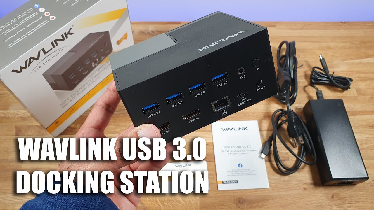 WAVLINK USB 3.0 Dual Screen Docking Station Unboxing and Setup