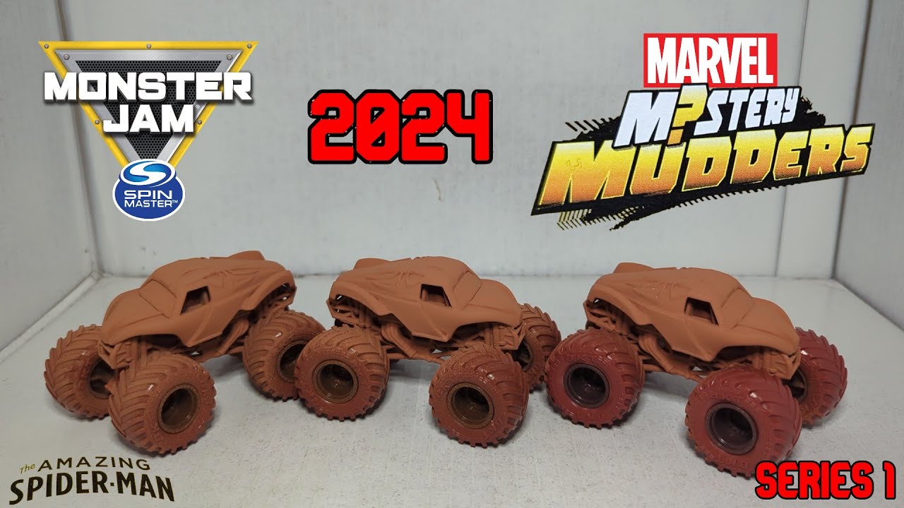 2024 Spin Master Monster Jam Marvel Mystery Mudders Series 1 Spider Man ...