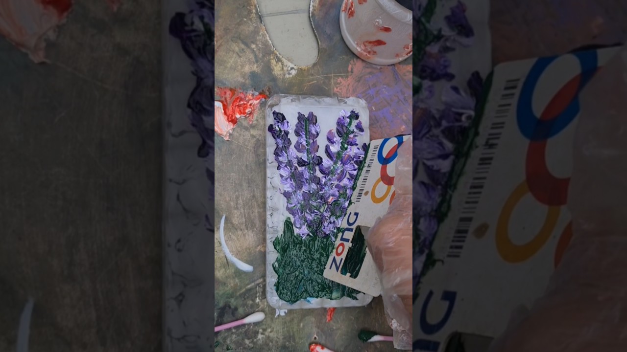 Easy Lavender Flower Painting 🪻|Painting ideas 🪻