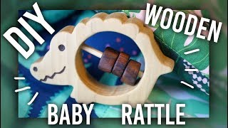 Wooden Gator Baby Rattle - DIY