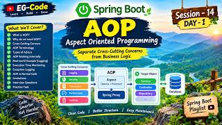 Spring Boot AOP Explained with Real World Example  Aspect, Advice, Pointcut & JoinPoint  Session 14 Guide