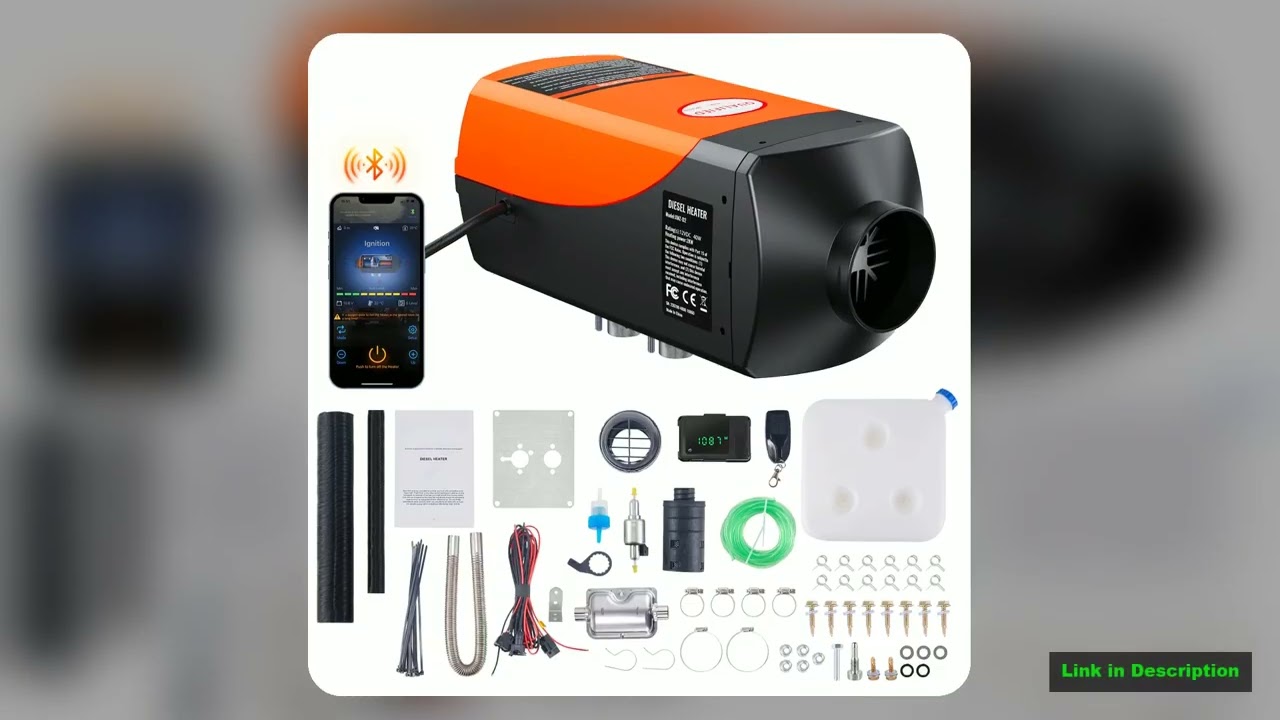 SucceBuy Bluetooth Diesel Air Heater 12V 2KW Diesel Heater with Remote Control and LCD Diesel