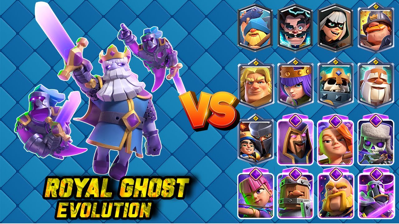 Royal Ghost Evolution vs All Cards - Clash Royale | Royal OVS