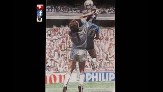 "HAND OF GOD" speed drawing (Diego Maradona) - moments in sport