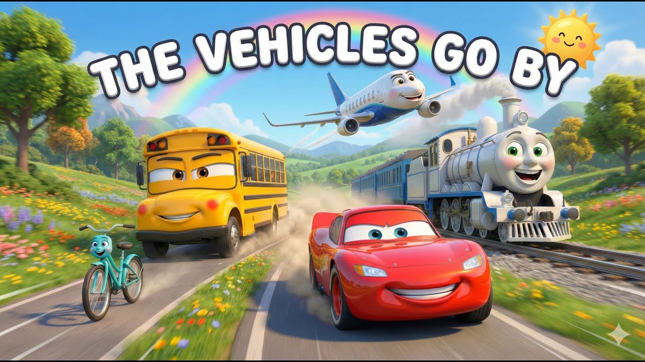 The Vehicles Go By | Vehicles Song for Kids | Nursery Rhymes # ...
