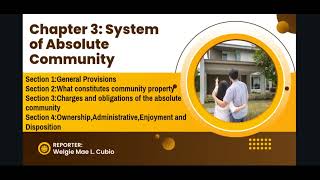 Chapter 3:System of Absolute Community