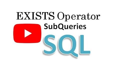 SQL EXISTS