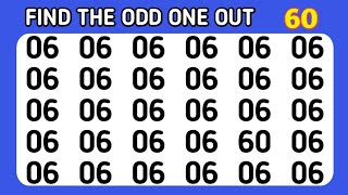 Find the Odd One Out | Test Your Observations Skills Accuracy | Number and letter Edition 