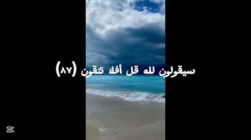 سورة المؤمنون من الآية ٨٤ إلى الآية ٨٩ بصوت الشيخ ياسر الدوسري