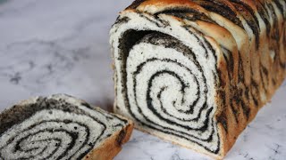 波蘭種黑芝麻吐司  Black sesame swirl bead loaf with Poolish method