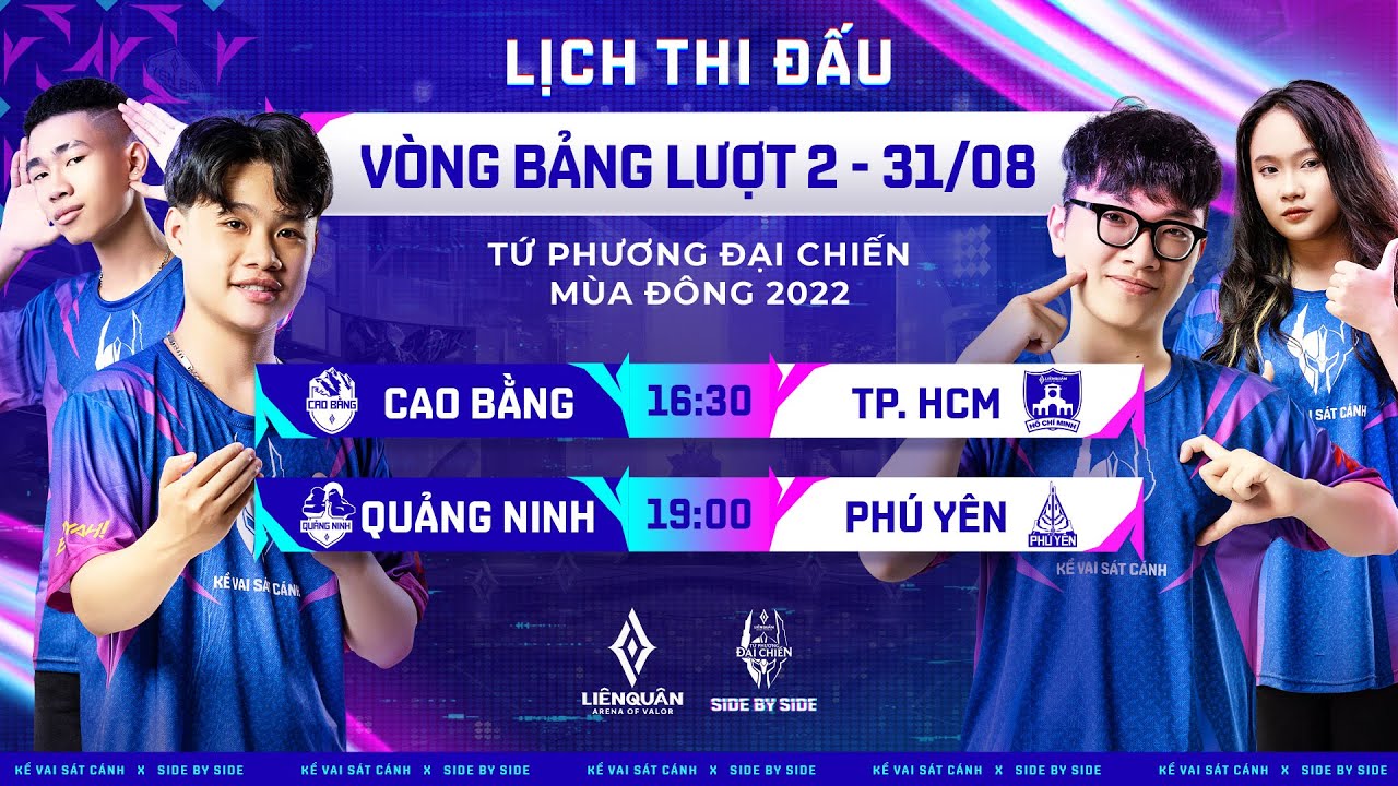 🔴TRỰC TIẾP: TỨ PHƯƠNG ĐẠI CHIẾN MÙA ĐÔNG 2022 – VÒNG BẢNG LƯỢT 2 NGÀY 31/08