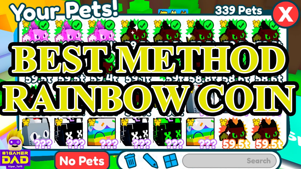 Fastest way to Earn ✨ RAINBOW COINS in Pet Simulator X ✨ RAINBOW COIN