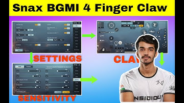 IND Snax gaming 4 finger claw setup and sensitivity | BGMI