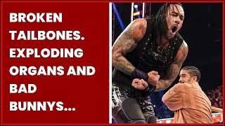 BROKEN TAILBONES. EXPLODING ORGANS AND BAD BUNNYS KENDO STICK   WWE STARS SHARE THEIR...