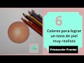 Mezclar lápices Prismacolor para principiantes| Piel realista con 6 colores