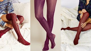 Hotest Panthoese Thights Burgundy Fishnet Retro Wedding Stockings Panthoese 2023