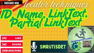 7.Locators id, Name, linkText, Partial LinkText