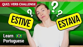 Do You Know When to Use EU ESTIVE vs. EU ESTAVA in Brazilian Portuguese?
Do you know when to use eu estive and eu estava? In this video, you’ll learn how to use the irregular verb estar in past tenses – Preterite and Imperfect Indicative – in a clear and practical way, essential for mastering Brazilian Portuguese.
Get ready for a challenging quiz that will test your understanding of when to use each form. Plus, explore common examples Brazilians use in their daily lives.
Link to How to Conjugate and Use ESTAR in the Present Tense - Irregular Verb
🔗 https://youtu.be/-h60HtCMCCw
Link to Learn Today the Difference Between SER and ESTAR (verb to be) in Portuguese
🔗 https://youtu.be/D6XQsrv0SXQ
Link to ESTAR - A Verb with Different Uses in Brazilian Portuguese - Speak Portuguese
🔗 https://youtu.be/hfRoI4RCaQ4
Link to Learn Today the Difference Between ESTAR PARA and ESTAR POR in Brazilian Portuguese
🔗 https://youtu.be/9v8Sykq1dkw
Link to When to Use SER, ESTAR, or FICAR in Brazilian Portuguese.
🔗 https://youtu.be/CXb6JbNHVug
Link to Learn Today the Difference Between EU FUI, EU ESTIVE, and EU ESTAVA in Brazilian Portuguese
🔗 https://youtu.be/B9PzrH2-2Bw
Link to Learn Today the Difference Between EU ESTIVE and EU ESTAVA in Brazilian Portuguese
🔗 https://youtu.be/bgsvkgPkeeQ
Link to Essential Portuguese Phrases for the Gas Station in Brazil
🔗 https://youtu.be/M6eajRC1Dsg
👍Thank you for watching and choosing to learn Portuguese with me!
✅ Appreciate this channel? Please consider making a small contribution. You may:
1️⃣ Become a member of Plain Portuguese Club and have access to some exclusive perks. Click here for more details on different levels of membership available. https://www.youtube.com/channel/UCDx_oRfWBSuLxlHTOtIQO1g/join
2️⃣ Buy a Super Thanks by clicking on the ❤️THANKS (VALEU) button on any video of this channel.
3️⃣ Donate using PayPal to plainportuguese.contact@gmail.com or link
https://www.paypal.com/donate/?hosted_button_id=BF5CQ4M9MZA94
4️⃣ Besides donating money, you can contribute by simply watching our videos (preferably until the end), giving them a thumbs-up, giving us feedback on how to improve our channel, and telling others about it.
Your donation will be used to support and improve Plain Portuguese’s infrastructure, and to provide up-to-date lessons.
Discord for Members:
🔗 https://discord.gg/PvYyn2BA9Y
There are many foreigners interested in learning Portuguese for diverse reasons. Most of them, when looking for free online Portuguese classes or other online resources to help their learning, ask themselves, ‘I would like to learn Brazilian Portuguese, but which is the best channel to learn Portuguese?’, or ‘I need to speak Brazilian Portuguese, but where can I find Brazilian Portuguese online classes for free?’. The answer to those questions is quite simple. You can learn Portuguese in an easy and fast way at Plain Portuguese, a Brazilian channel on Youtube that offers online Brazilian Portuguese lessons.
Plain Portuguese is your online Brazilian Portuguese course, with online lessons, where you will learn how to speak Brazilian Portuguese through English, in other words, having English as a support language.
*** CREDITS ***
Sound...................... Youtube Audio Library
freesound.org
ttsfree.com/pt
elevenlabs.io
Arts......................... https://www.canva.com/
Photo...................... https://pixabay.com/
Video Editor........... 💻 www.instagram.com/helderveiga/
Contact.................. ✉️ plainportuguese.contact@gmail.com
#plainportuguese #brazilianportuguese #learnportuguese
#learnbrazilianportuguese #brazilianteacher #portugueselessons #portugueseforbeginners #portuguesegrammar #portuguesevocabulary #brazilianculture Do You Know When to Use EU ESTIVE vs. EU ESTAVA in Brazilian Portuguese?