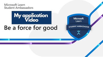 [Selected] Microsoft Learn Student Ambassador Program Video