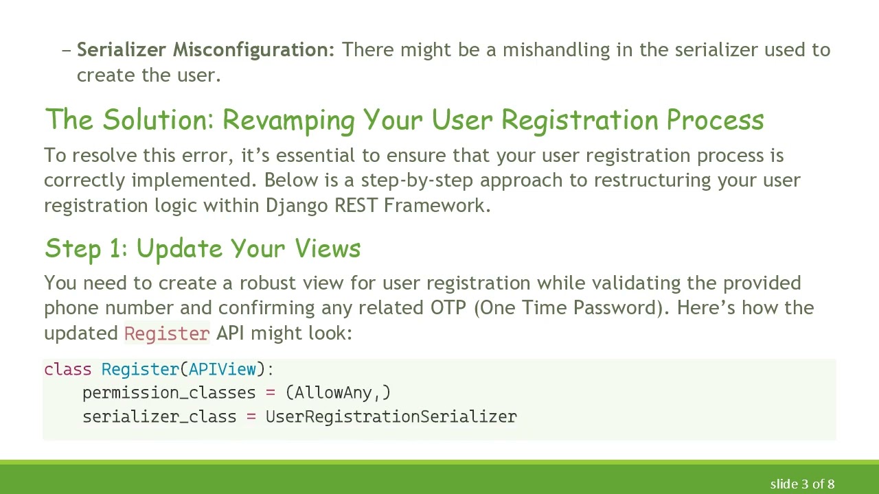 Solving the Invalid Password Format or Unknown Hashing Algorithm Error in Django REST Framework