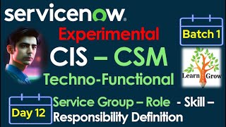 CIS - CSM Batch 1 | Day 12 | Group - Role - Skill - Responsibility Definition