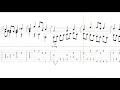 クラシックギターＴＡＢ譜で弾くバッハ　フランス組曲6番 BWV 817 ガボット ギター タブ譜