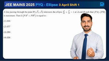 A line passing through the point P(√5, √5) intersects the ellipse x²/36 + y²/25 = 1 at A and B ...