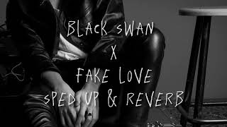 black swan x fake love (mashup) bts - sped up & reverb [use 🎧 for better experience] Resimi