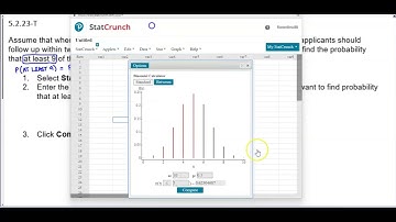 Math 14 5.2.23-T Find the probability of at least 9