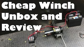 Cheap ATV/Car Trailer 3500lb Winch Unboxing, Testing, Mounting, and Review