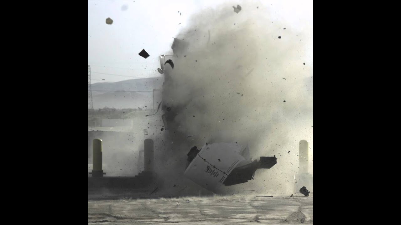 K12 Bollard Crash Test (Head-on View)