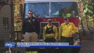 Local crews band together to help fight blaze in western N.C.