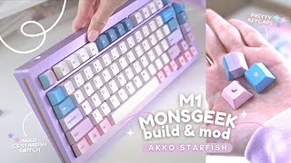 Monsgeek M1 build & mod | akko starfish switch ☁️  custom keyboard คุ้มค่าเกินราคา มือใหม่ต้องลอง