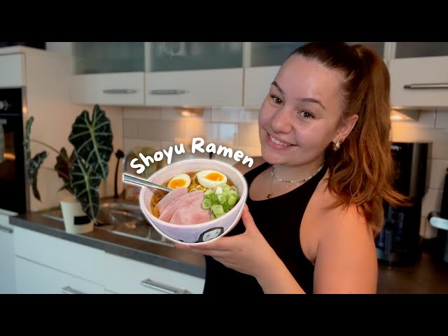 [ASMR] Cooking Japanese SHOYU Ramen With Me 🍜 | ASMR Marlife