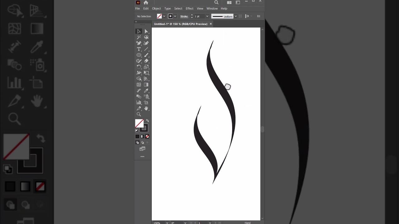 Calligraphic Flower Design Adobe Illustrator 