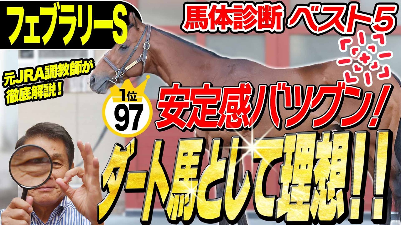 【フェブラリーS2026】ダート馬として理想の馬体！中村均元調教師が馬体診断ベスト５を発表 ！《東スポ競馬》