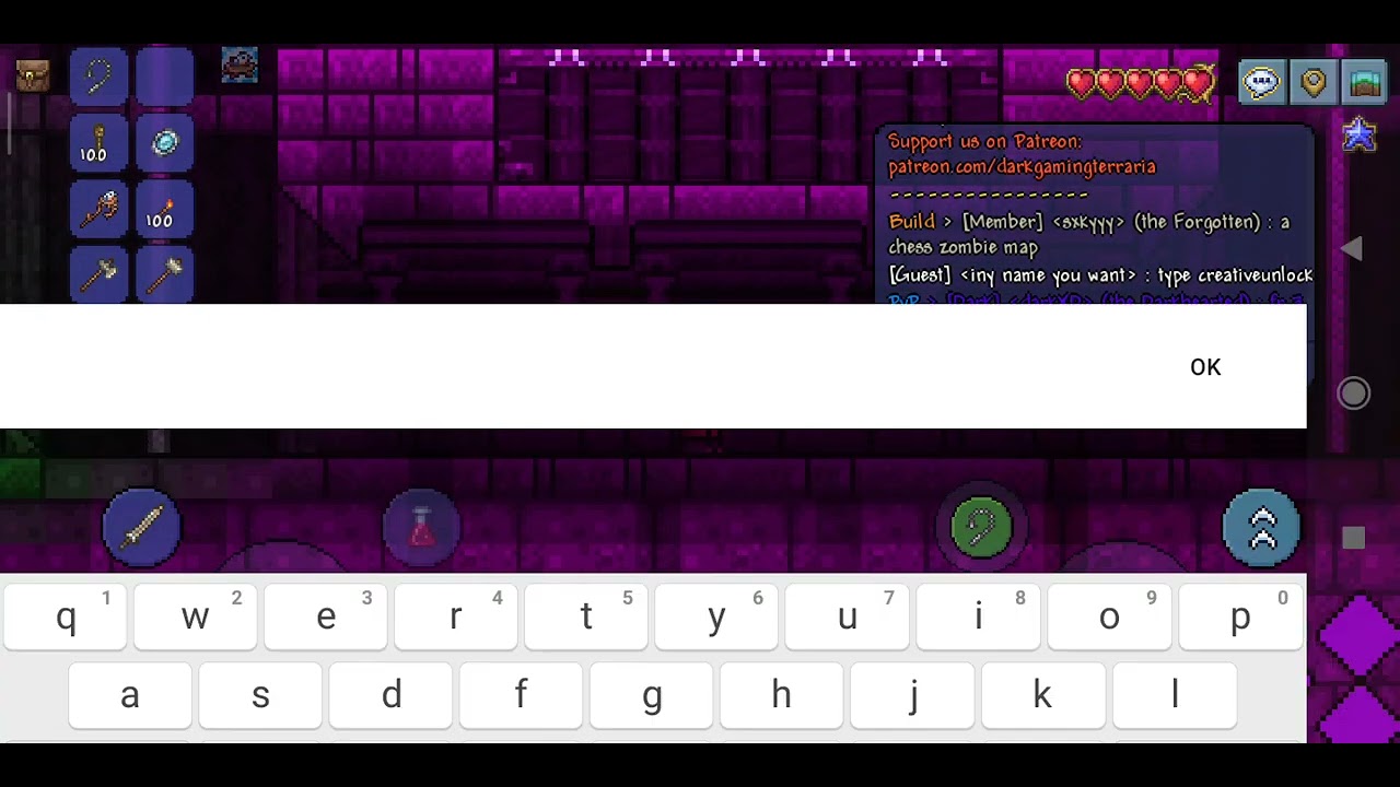 how  to creative in terraria