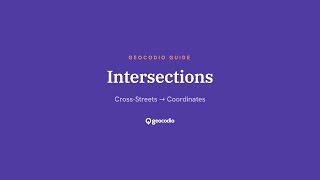 How to Geocode Intersections | Geocodio